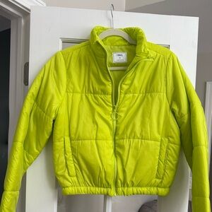 Yellow Green Puffer Jacket